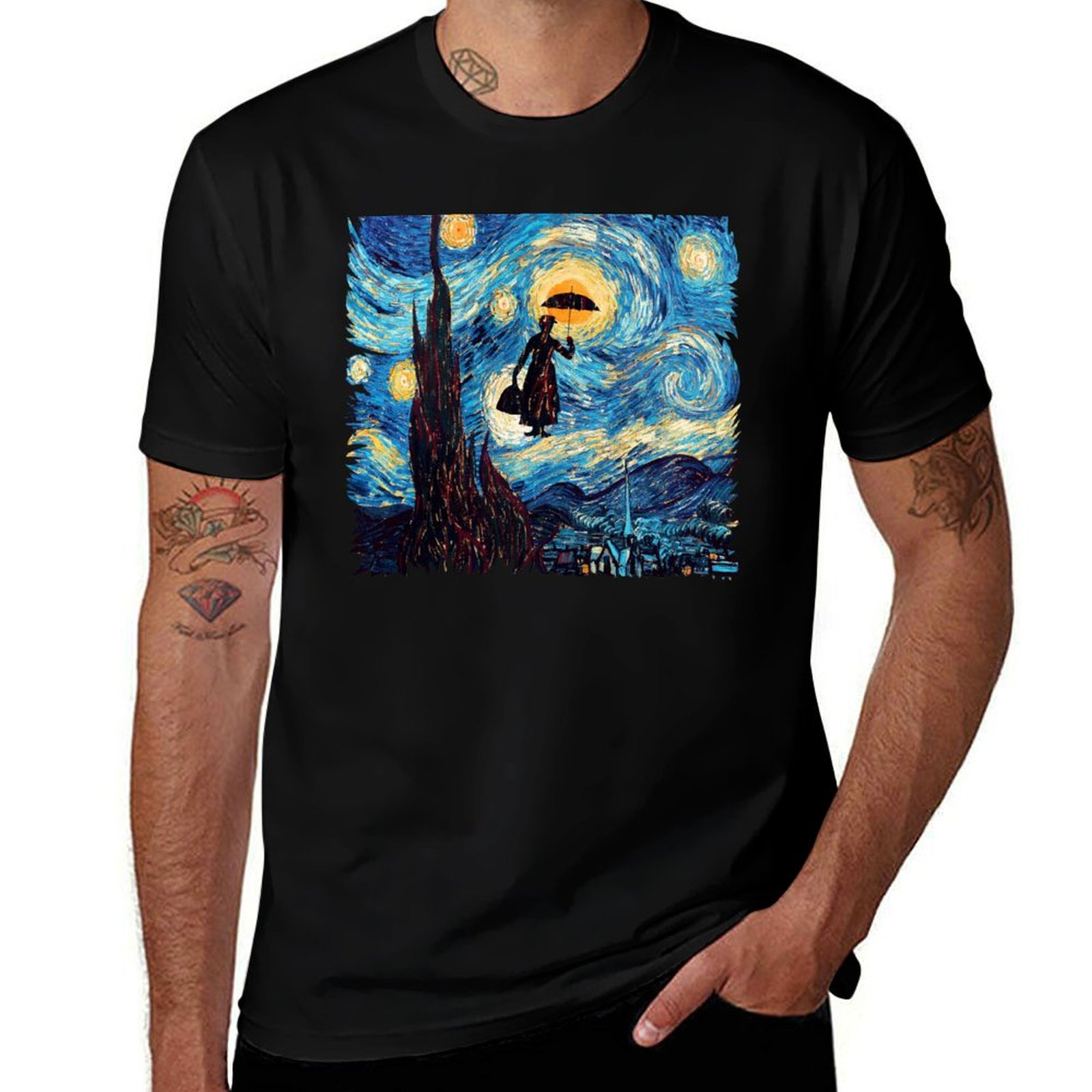 Outdoor Sports Umbrella - Camiseta com Pintura a Óleo da