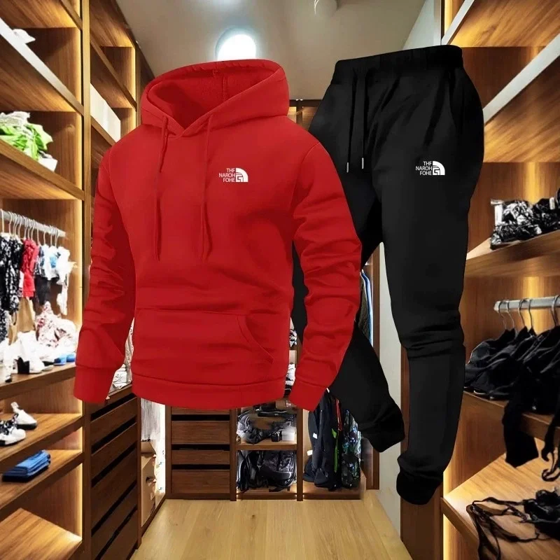 Outdoor Sport Hoodie - Conjunto Casual Masculino de Outono e