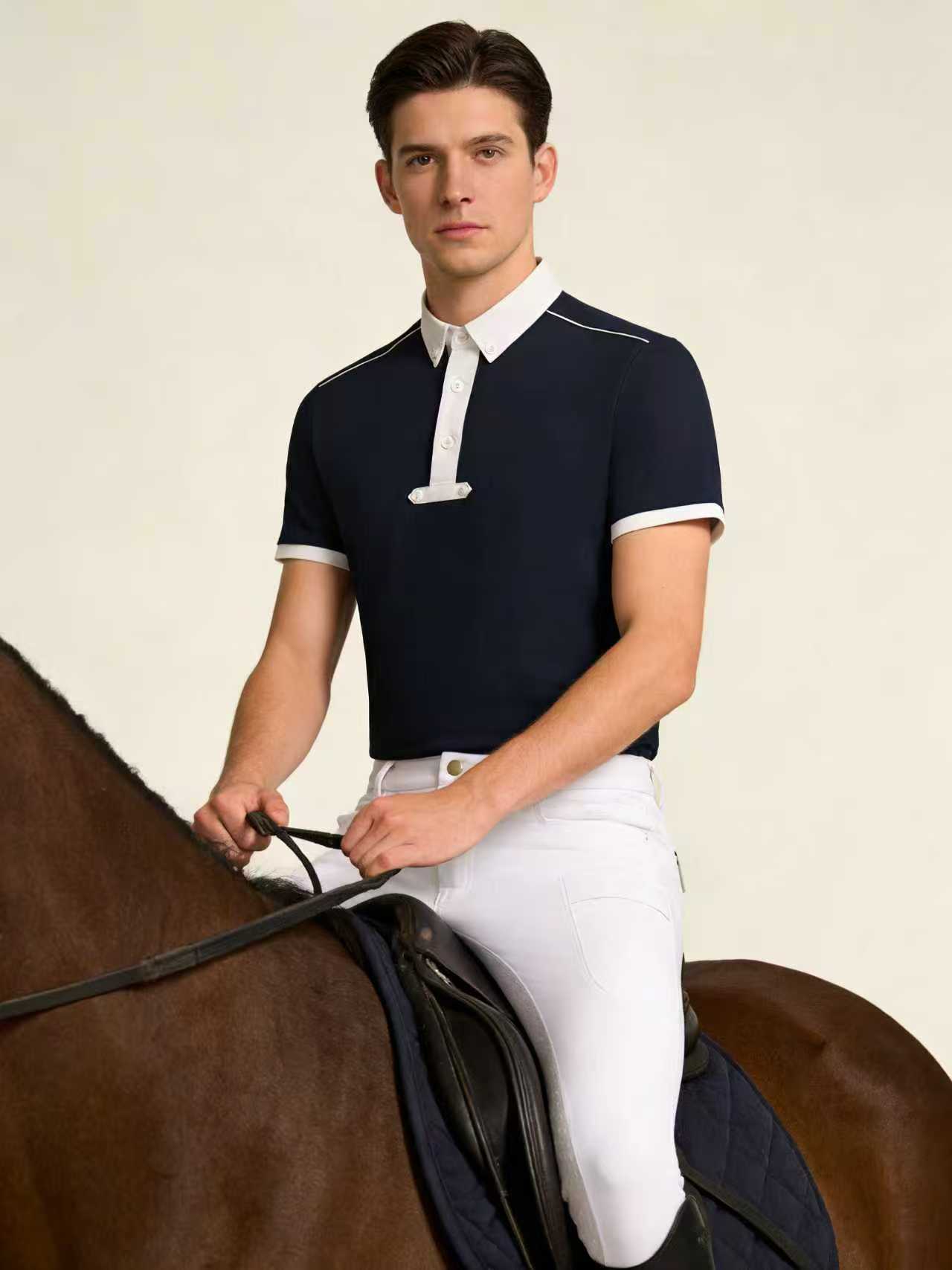 Camisa polo de equitação mascu - Polo Shirt Equestrian avaliação e preço