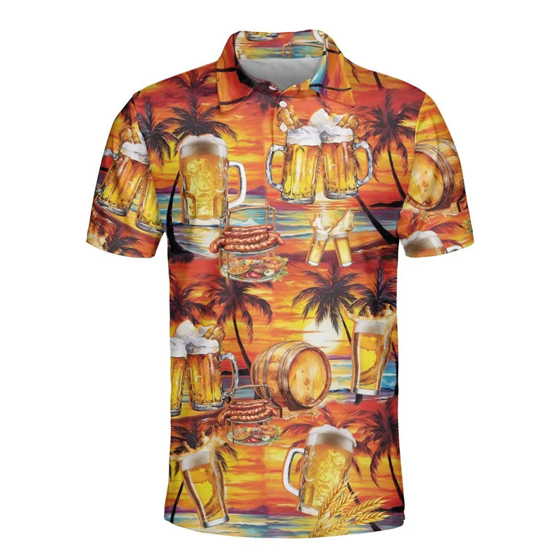 Pólo de cerveja havaiana impre - Polo Shirt Equestrian avaliação e preço
