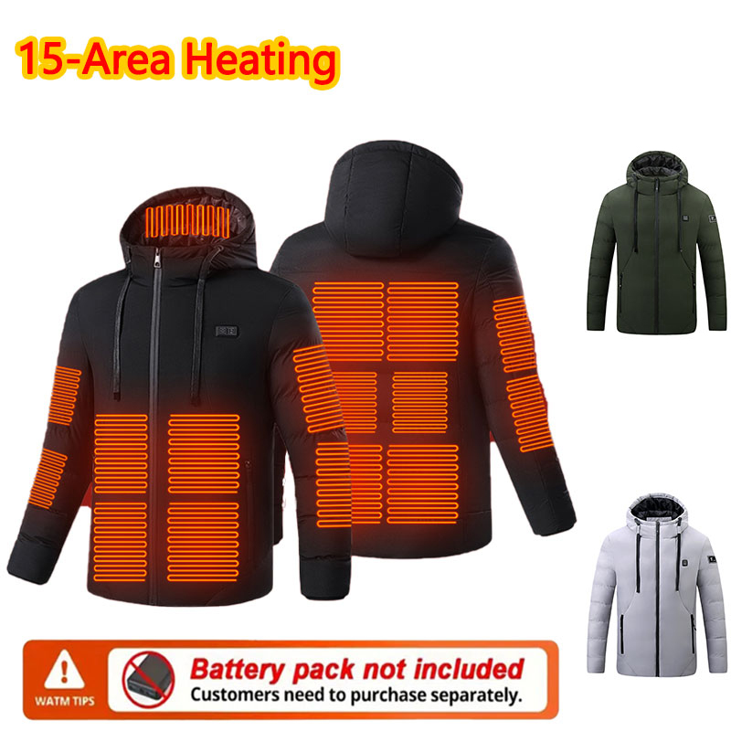15 área aquecida jaqueta de in - Outdoor Sport Jacket Men avaliação e preço