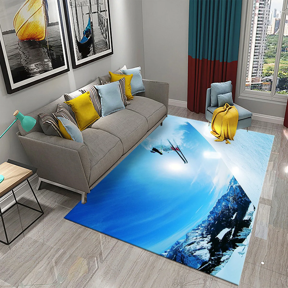 Esqui neve montanha tema tapet - Outdoor Sport Flooring avaliação e preço