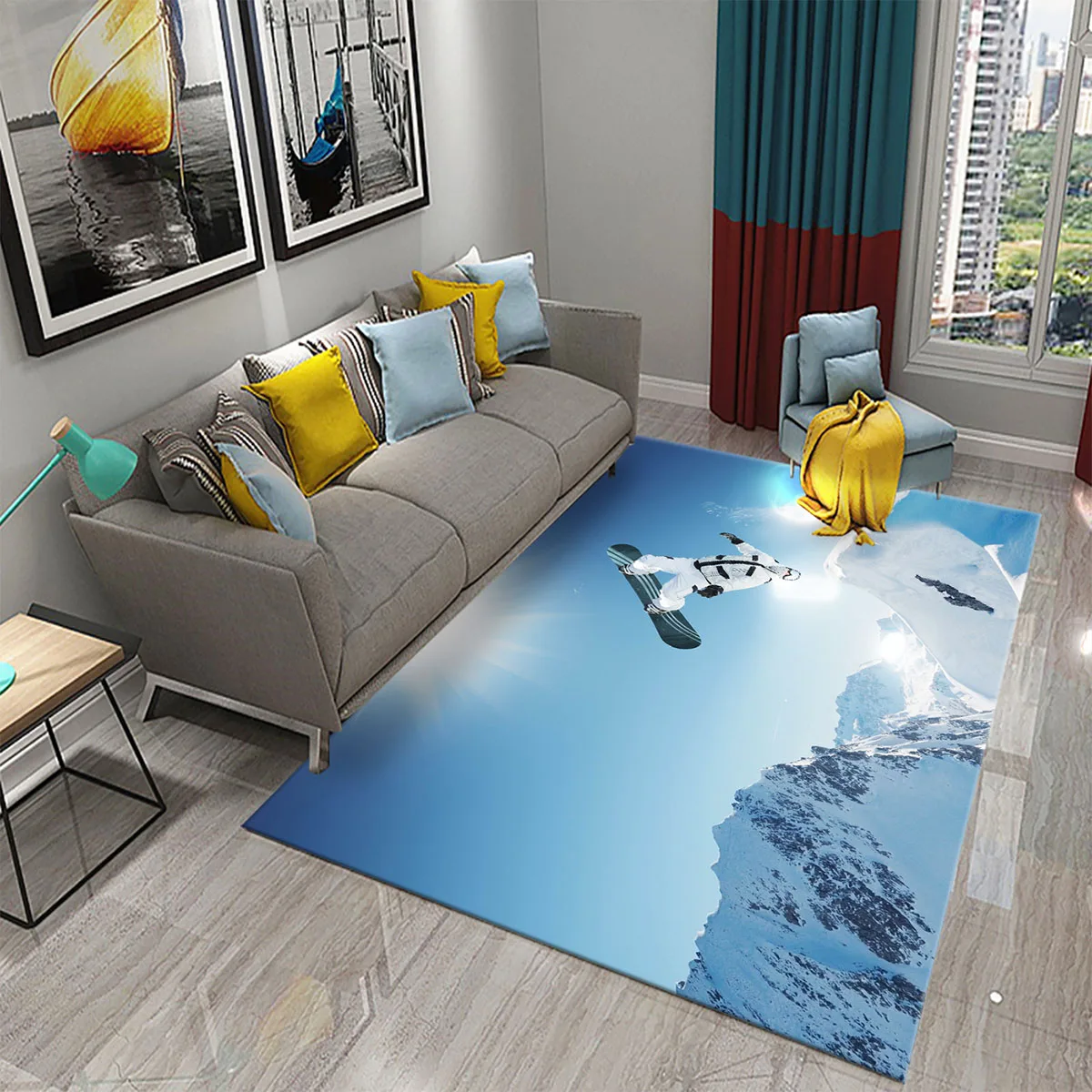 Esqui neve montanha tema tapet - Outdoor Sport Flooring avaliação e preço