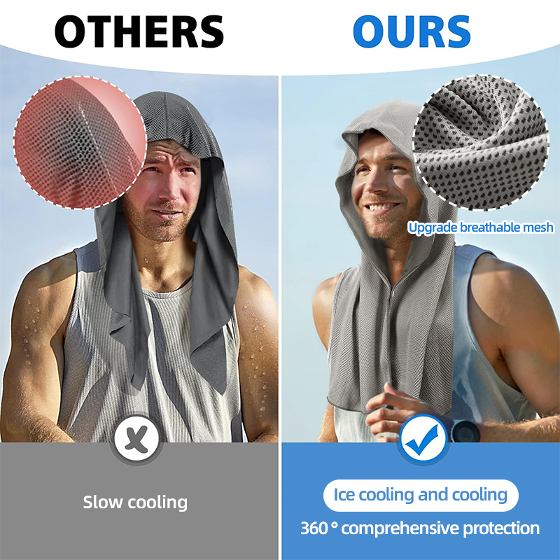 Toalha Refrescante com Capuz - - Outdoor Sport Hoodie avaliação e preço